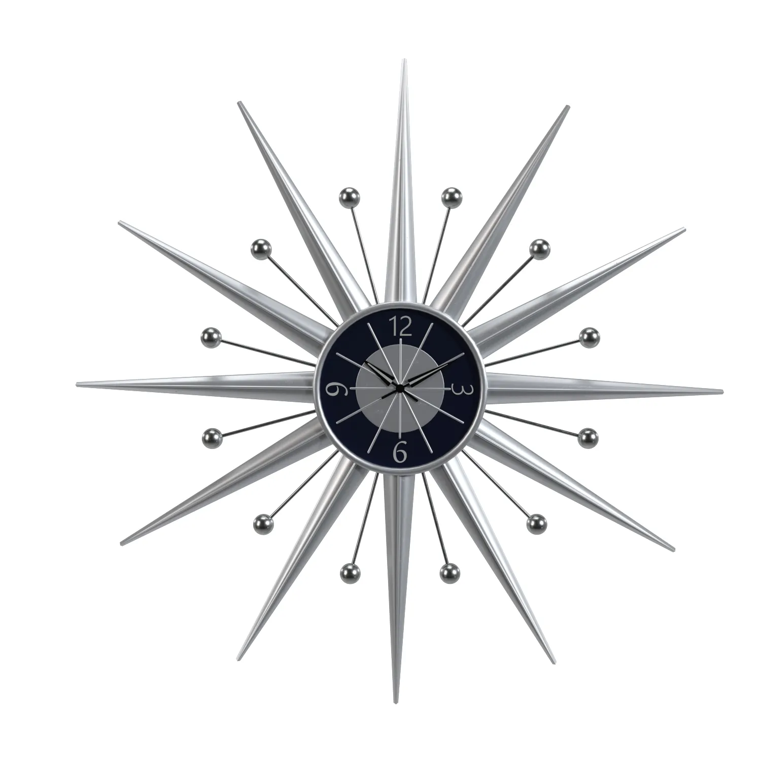 Sunburst Wall Clocks PBR 3D Model_04